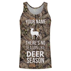 "There's No Season Like Deer Season" Custom name Full printing Shirts for Men, Women Funny Hunting Gifts FSD2338