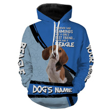 Load image into Gallery viewer, Beagle Dog Custom Name 3D All over printed Shirt, Cute Beagle Funny Dog Saying shirt, dog gift FSD3473