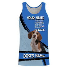 Load image into Gallery viewer, Beagle Dog Custom Name 3D All over printed Shirt, Cute Beagle Funny Dog Saying shirt, dog gift FSD3473