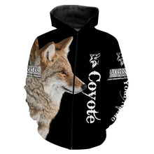 Load image into Gallery viewer, Coyote Hunting Predator Hunter Customize Name 3D Full Printing Shirts Personalized Hunting Gifts for Adult and Kid FSD2073