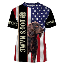 Load image into Gallery viewer, Boykin Spaniel American flag custom Name Full printing shirts, Patriotic gifts for dog lovers FSD3347