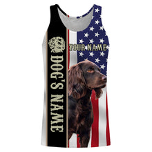 Load image into Gallery viewer, Boykin Spaniel American flag custom Name Full printing shirts, Patriotic gifts for dog lovers FSD3347