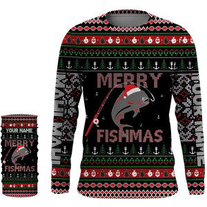 Ugly Fishing Christmas Mahi Mahi Fish Apparel, Merry Fishmas Custom Name Shirts, Christmas Gift for Fisherman FSD2511