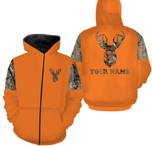 Load image into Gallery viewer, Deer buck whitetails camouflage orange custom name all over print shirts personalized gift FSD3465