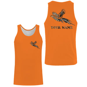 Pheasant bird Hunting camouflage orange custom name all over print shirts personalized gift FSD3466