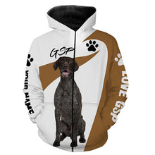 Load image into Gallery viewer, Love German Shorthaired Pointer hunting dog custom name 3D Full printing Shirt, Gifts for GSP lover FSD3720