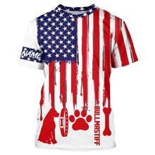 Load image into Gallery viewer, Patriotic American flag Dog T-shirt for Humans with many dog breeds to choose from FSD4144