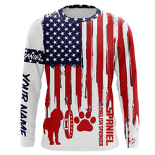 Load image into Gallery viewer, Patriotic American flag dog Shirts for Men Women with many dog breeds to choose from FSD4136