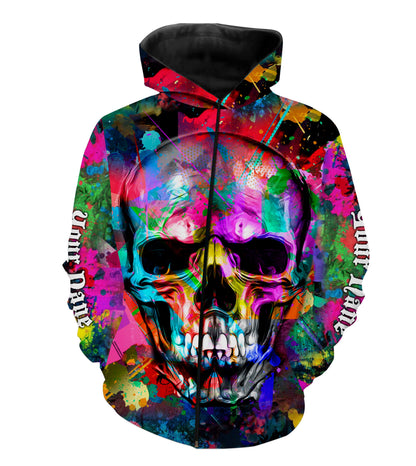 Skull Colorful 3D All Over Printed Shirts, Hoodie - Personalized Gifts for Men, Women and Kid - FSD2580
