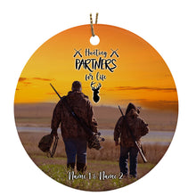 Load image into Gallery viewer, Father and son hunting partner for life Christmas ornament, gift for dad FSD3504 D03