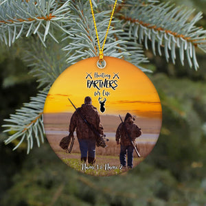 Father and son hunting partner for life Christmas ornament, gift for dad FSD3504 D03