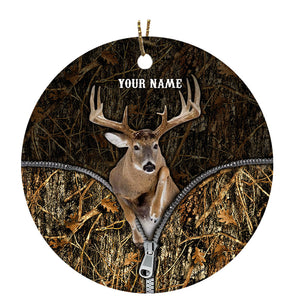 Deer hunting Jumping Buck Camo Hunting Christmas ornament FSD3506 D03