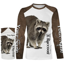 Load image into Gallery viewer, Raccoon Custom Name 3D all over printed Shirts for Men, women and Kid - Personalized gifts FSD3890