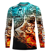 Load image into Gallery viewer, Custom Colorful Camo Long sleeve Fishing Shirts UV Protection, Men&#39;s Fishing apparel, Personalized gift FSD3250