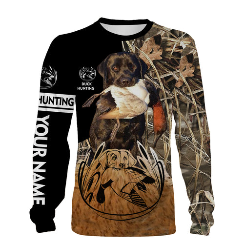 Duck Hunting with Black Labs Custom Name 3D All over print Shirts, Hoodie, Sweatshirt - Personalized hunting gifts FSD1947