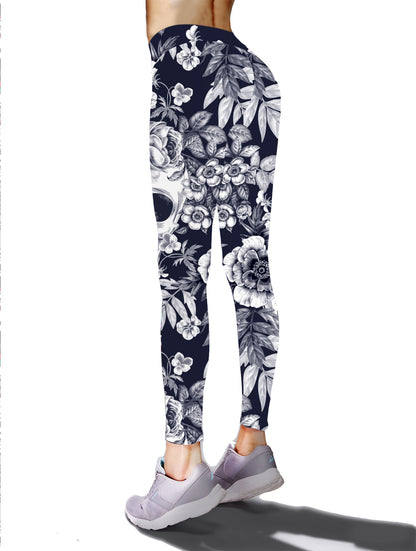 Skull Leggings for Women Custom name Full printing leggings FSD1738