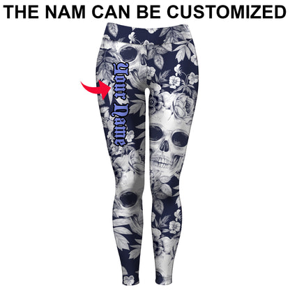 Skull Leggings for Women Custom name Full printing leggings FSD1738