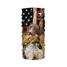 Load image into Gallery viewer, Personalized German Shorthaired Pointer Duck Hunting Dogs American flag Shirts, Hunting gifts FSD3869