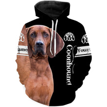 Load image into Gallery viewer, Redbone Coonhound 3D All Over Printed Shirts, Hoodie Coonhound Dog Personalized Gifts for hound Lovers FSD2998