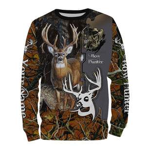 White-tailed Deer Bow hunting Grim reaper Camouflage shirts, Personalized Hunting Gifts for Men FSD3480