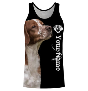 Brittany Spaniel Custom Name 3D All Over Printed Shirts, Hoodie, T-shirt Brittany Dog Gifts for Dog Lovers FSD2701