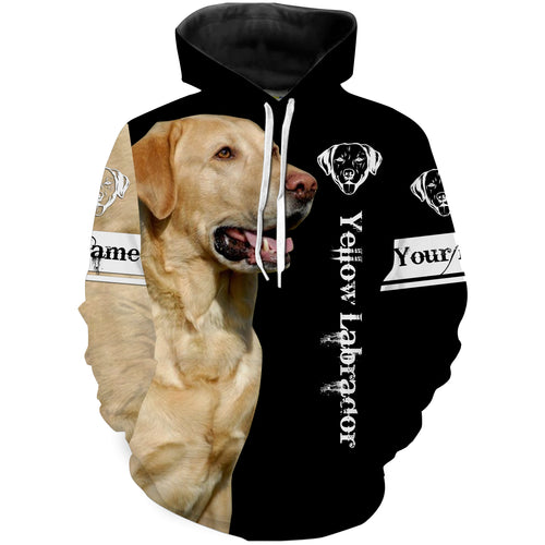 Yellow Labrador 3D All over print T-shirt, Hoodie, Long sleeve Labrador retriever dog gifts for Lab Lovers hunting dog FSD2067