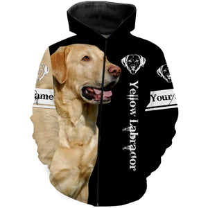 Yellow Labrador 3D All over print T-shirt, Hoodie, Long sleeve Labrador retriever dog gifts for Lab Lovers hunting dog FSD2067