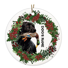 Load image into Gallery viewer, Duck Hunting Black Labrador Retriever Custom Christmas ceramic Ornament FSD3490 D06
