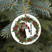 Load image into Gallery viewer, Chocolate Lab Duck hunting ceramic Ornament Christmas Duck hunting gifts FSD3491 D06