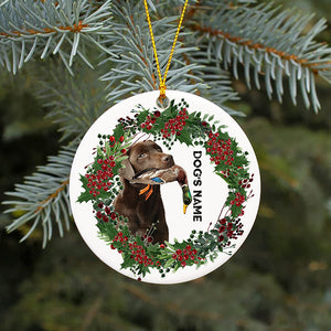 Chocolate Lab Duck hunting ceramic Ornament Christmas Duck hunting gifts FSD3491 D06