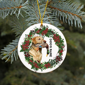 Yellow Labs Duck hunting ceramic Ornament Christmas Duck hunting gifts FSD3492 D06