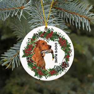 Fox red Labs Duck hunting ceramic Ornament Christmas Duck hunting gifts FSD3493 D06