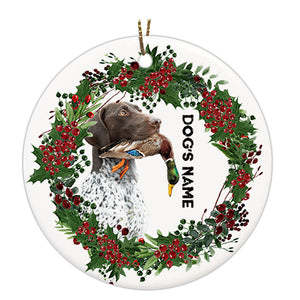GSP Duck hunting ceramic Ornament Christmas Duck hunting gifts FSD3494 D06