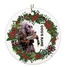 Load image into Gallery viewer, Boykin Spaniel Duck hunting ceramic Ornament Christmas Duck hunting gift FSD3495 D06