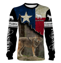 Load image into Gallery viewer, Coyote Hunting Texas flag Custom Name 3D All over print Shirts - Personalized Coyote Hunting gifts FSD3056