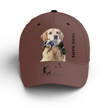 Load image into Gallery viewer, Waterfowl Duck Hunting custom name Hat for Men with many Duck dog breeds to choose FSD4006