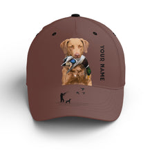 Load image into Gallery viewer, Waterfowl Duck Hunting custom name Hat for Men with many Duck dog breeds to choose FSD4006