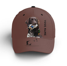 Load image into Gallery viewer, Waterfowl Duck Hunting custom name Hat for Men with many Duck dog breeds to choose FSD4006