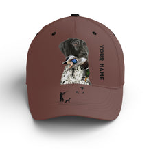 Load image into Gallery viewer, Waterfowl Duck Hunting custom name Hat for Men with many Duck dog breeds to choose FSD4006