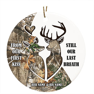 Buck and Doe Custom name ornament, Christmas gifts for couples FSD3507 D06