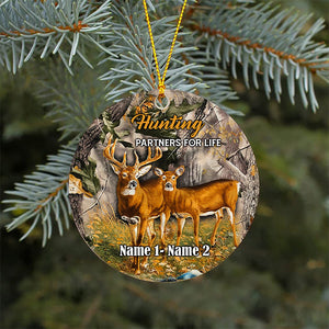 Deer hunting partner for life Custom ornament, Christmas Hunting gifts FSD3508 D06