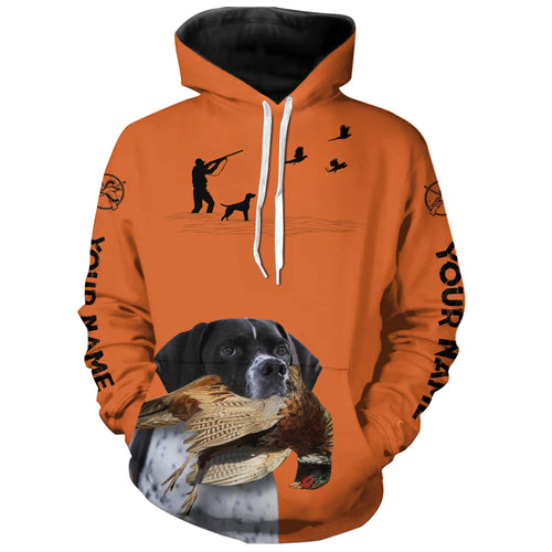English pointer Dog Pheasant Hunting customized Name Shirts for Pheasant Hunters FSD3924