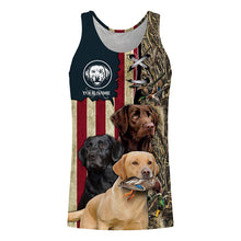 Load image into Gallery viewer, Duck Hunting Dog black yellow chocolate Labrador Retriever American flag Custom All Over Print Shirts FSD3510