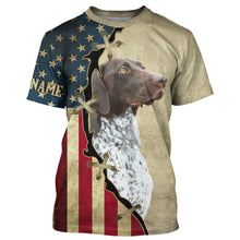 Load image into Gallery viewer, German Shorthaired Pointer American flag T-shirt, Hoodie, Long sleeve Shirt, custom Dog lover Shirt FSD3941