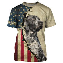 Load image into Gallery viewer, Black roan German Shorthaired Pointer American flag T-shirt, Hoodie - Custom Dog lover Shirt FSD3942