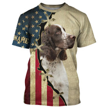 Load image into Gallery viewer, English Springer Spaniel American flag T-shirt, Hoodie, Long sleeve Shirt - Custom Dog lover Shirt FSD3946