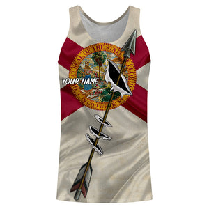 Archery Bow Hunting Florida flag custom Name 3D All over print Shirt, Archers Gifts for Adult and Kid FSD3542