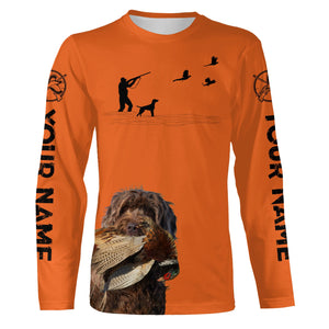 Pudelpointer Dog Pheasant Hunting Custom name Orange Shirts for Upland hunters FSD3955