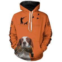 Load image into Gallery viewer, Irish Red &amp; White Setter Dog Pheasant Hunting Custom name Orange Shirts for Upland hunters FSD3956