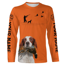 Load image into Gallery viewer, Irish Red &amp; White Setter Dog Pheasant Hunting Custom name Orange Shirts for Upland hunters FSD3956